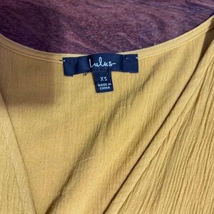 Lulu’s Yellow Wrap Dress